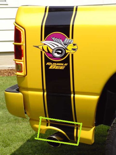 "Rumble Bee" Custom Body Stripe Extension Decals - Click Image to Close